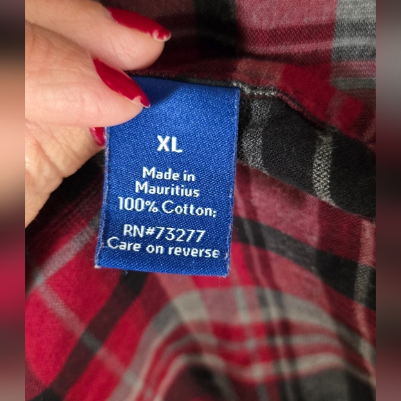 Apt. 9 Red Flannel Size XL - Picture 5 of 5